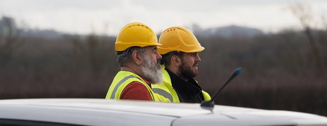Lewis and Andrew on site